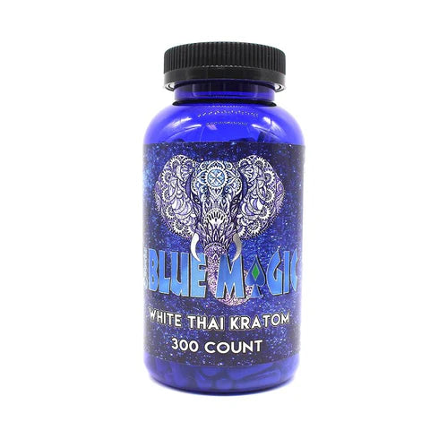 Blue Magic Kratom - Assorted Flavor Options | 300 Capsules / Bottle | Bottle