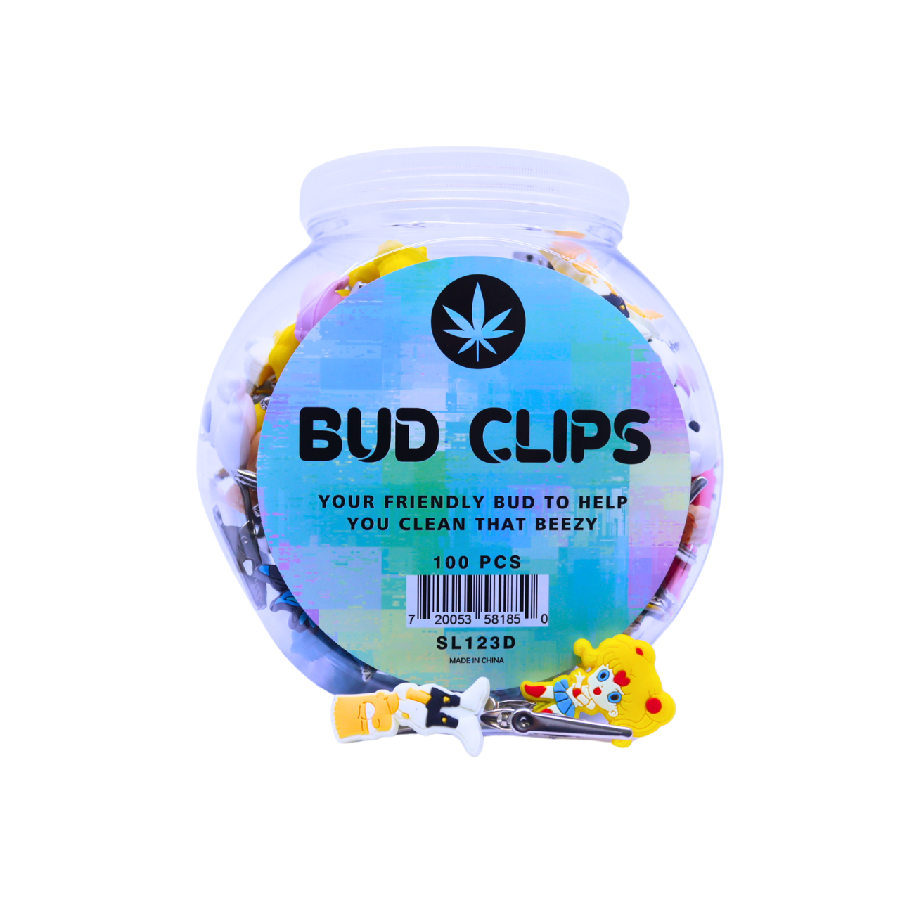 Bud Clips - Character Mix design Bud Clips | 150Pc/Jar