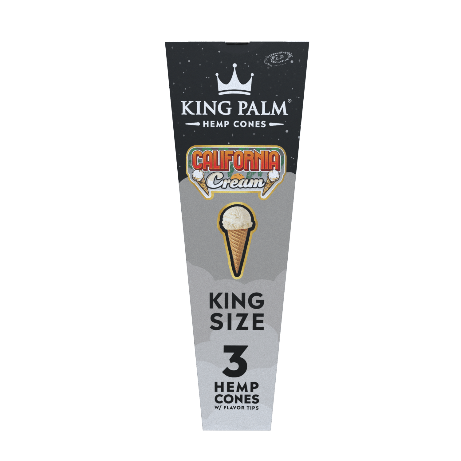 King Palm - Hemp Cones | KING Size  3-Hemp cones| 30Packs/Display | Squeeze & POP | WR10