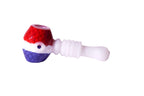Hand Pipe with Tri-Color Honeycomb & Spiral Neck | HP362