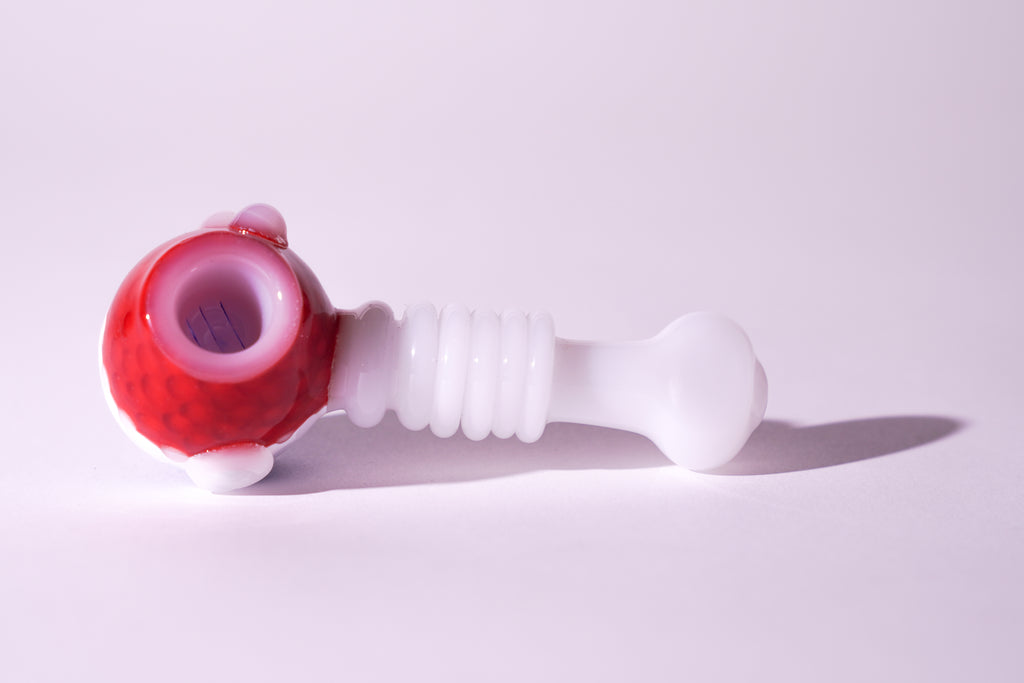 Hand Pipe with Tri-Color Honeycomb & Spiral Neck | HP362