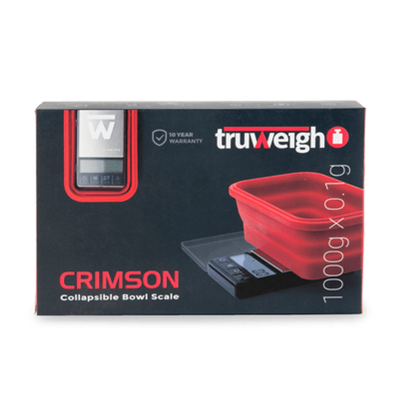 Truweigh - Crimson Scale | Collapsible Bowl | 1000g x 0.1g | Single Unit