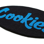 Cookies Rug Original Mint Logo Oval Black with Blue Logo