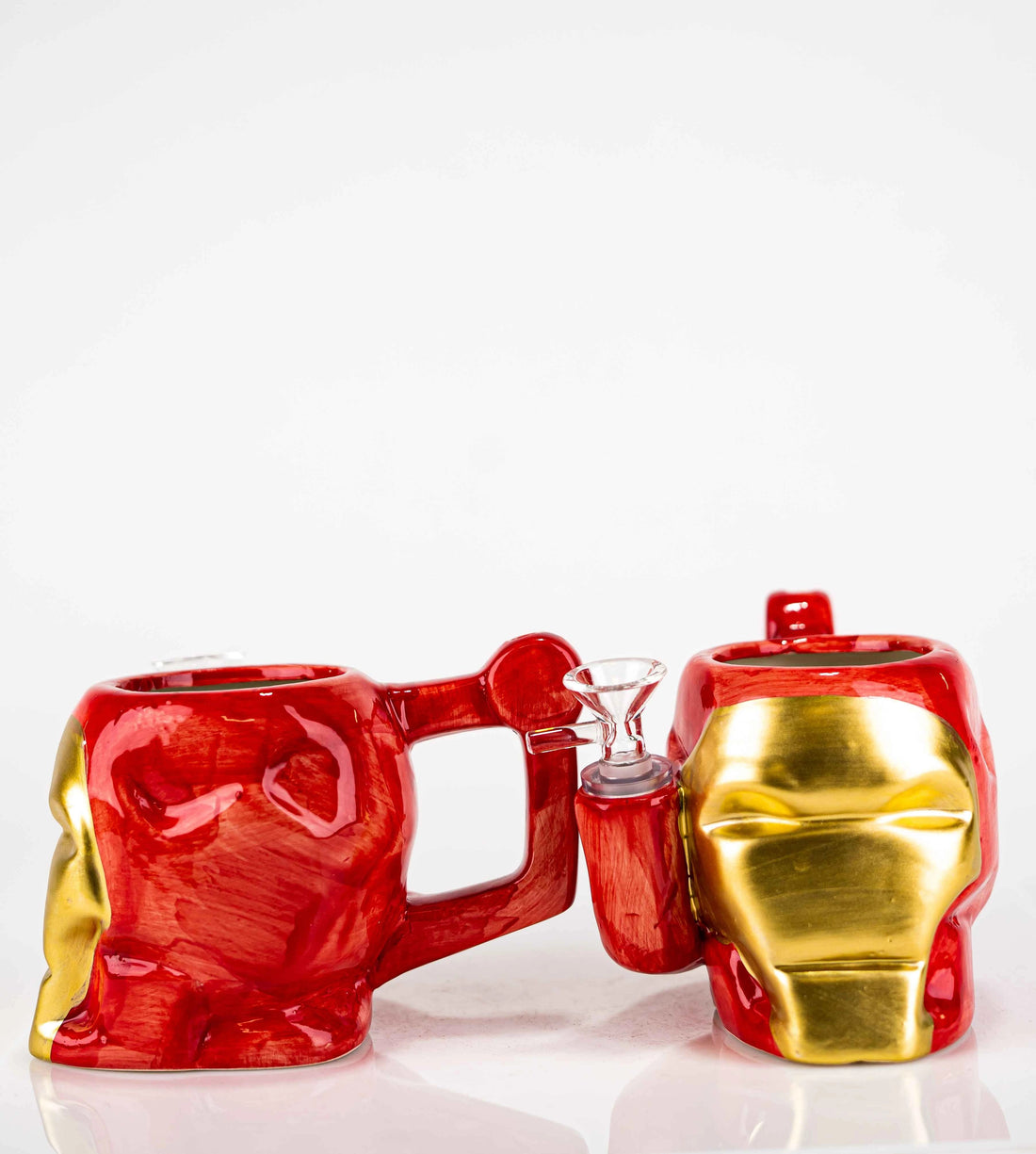 WAKE N BAKE- IRON MAN CERAMIC MUG WATER PIPE