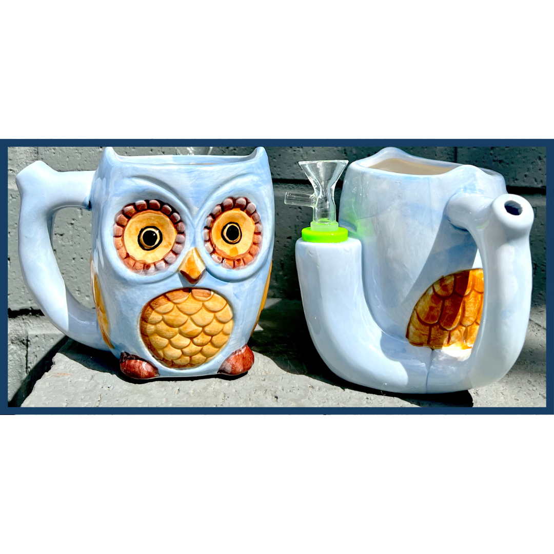 OWL-SMOKING-MUG Water Pipe
