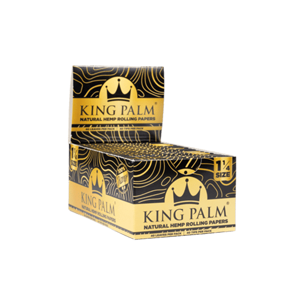 King Palm Flavored Hemp Rolling Papers - 1-1/4 Size | 50 Booklet Per Box Main image