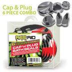 RESRID - RESRID Cleaner | Bath Cap & Plug COMBO |  3 Caps & 3 Plugs / Unit | Single Unit