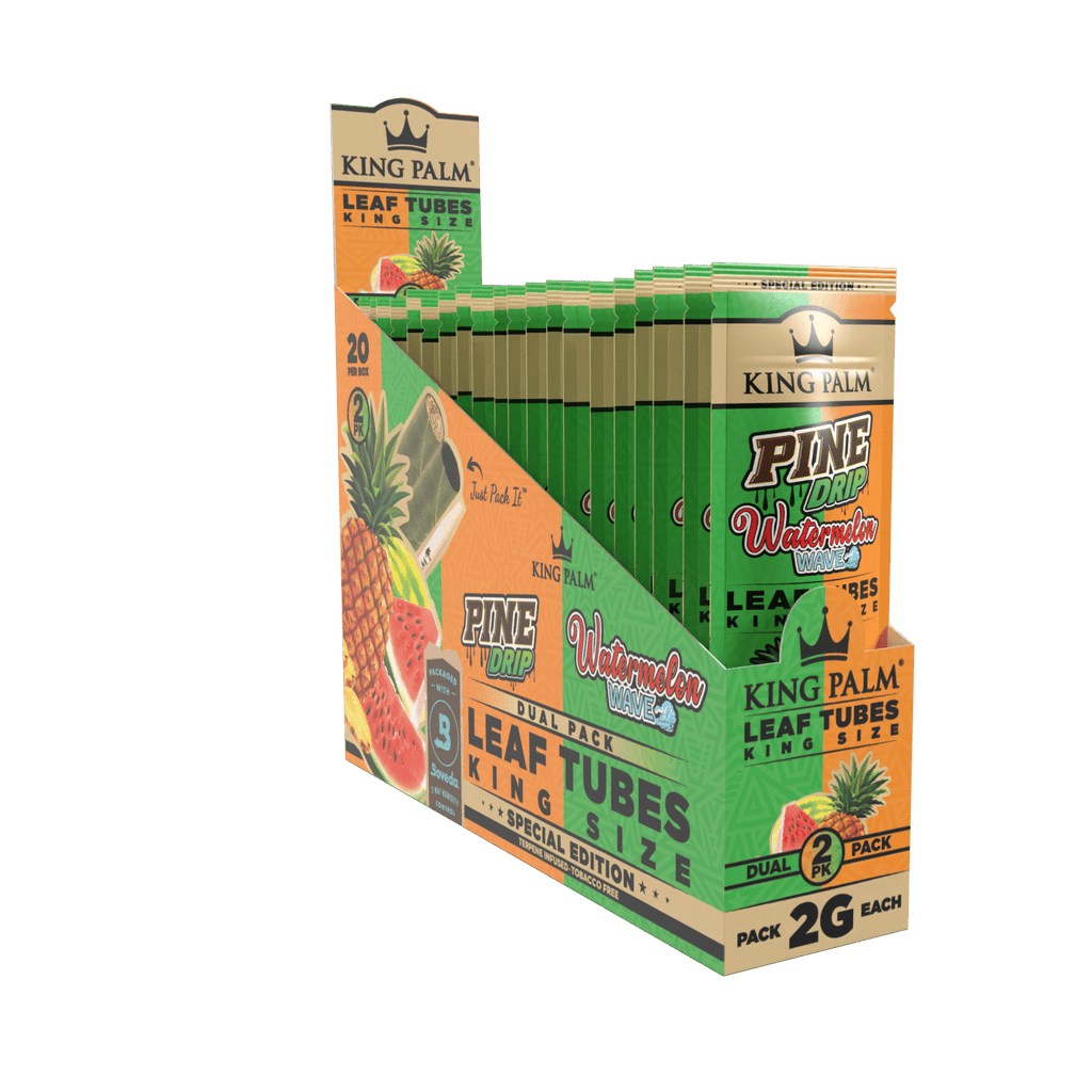 King Palm - Leaf Tubes |Dual Pack | Pack 2G Each | 20Pack/box | WR11