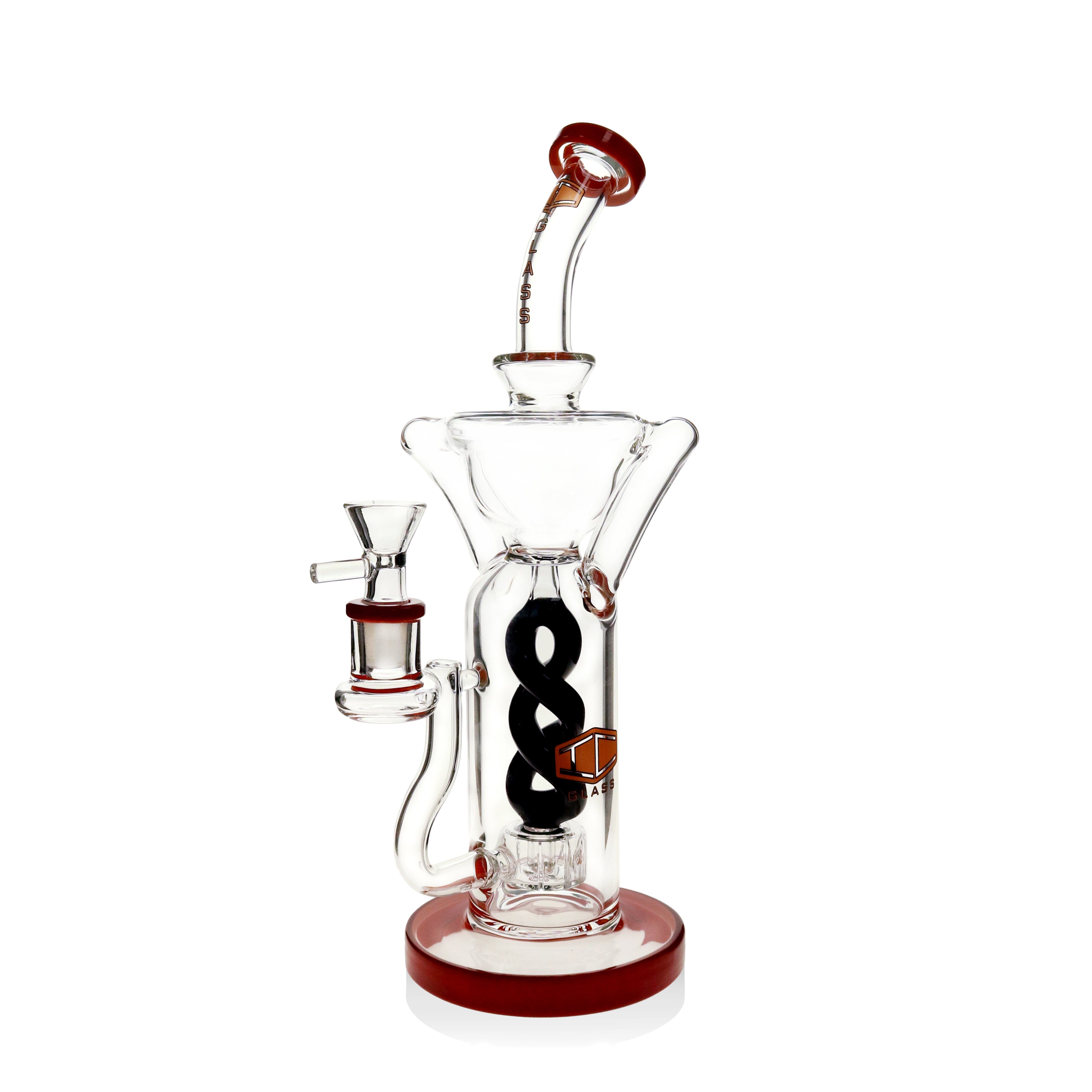 IC GLASS – Premium Dual Color Recycler Bong with Twist Perc (Wholesale) Secondary image