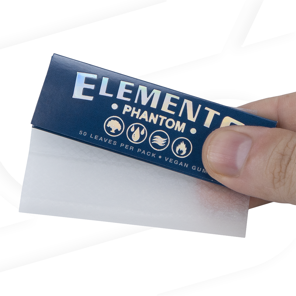 Elements Phantom 1 1/4 Rolling Papers King Size Slim 50 Sheets 25 Box Wholesale Natural Rolling Papers Main image