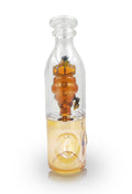 front view of Side view of yellow IC GLASS Honey Bee Functional Handpipe