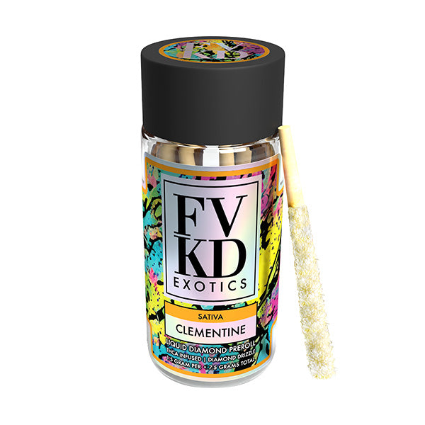 FVKD Exotics Liquid Diamond Pre-Rolls – 5 Pack | 1.5g Each | 7.5g Total