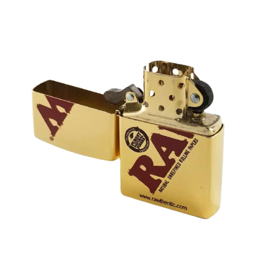 RAW Zippo Lighter – Gold Dust Edition | Windproof Refillable Collectible