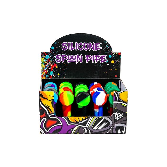 SILICONE SPOON PIPE- 20CT