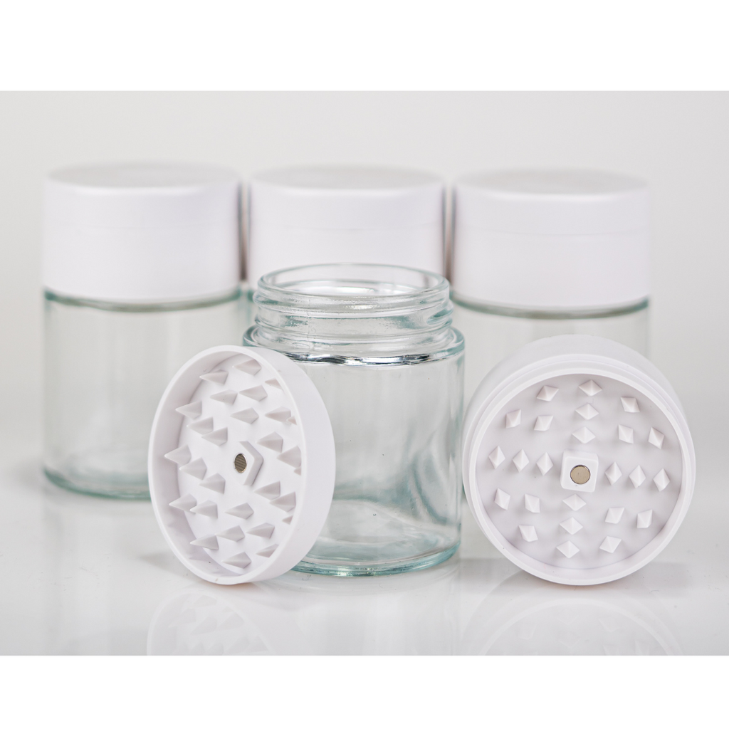 Grinder jar with Glass Storage| Black | Single Unit