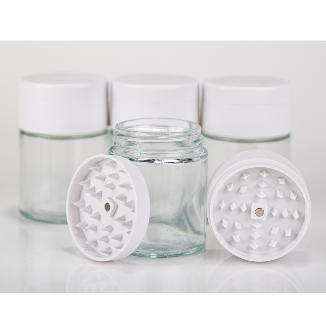 Grinder jar with Glass Storage| Black | UNIT