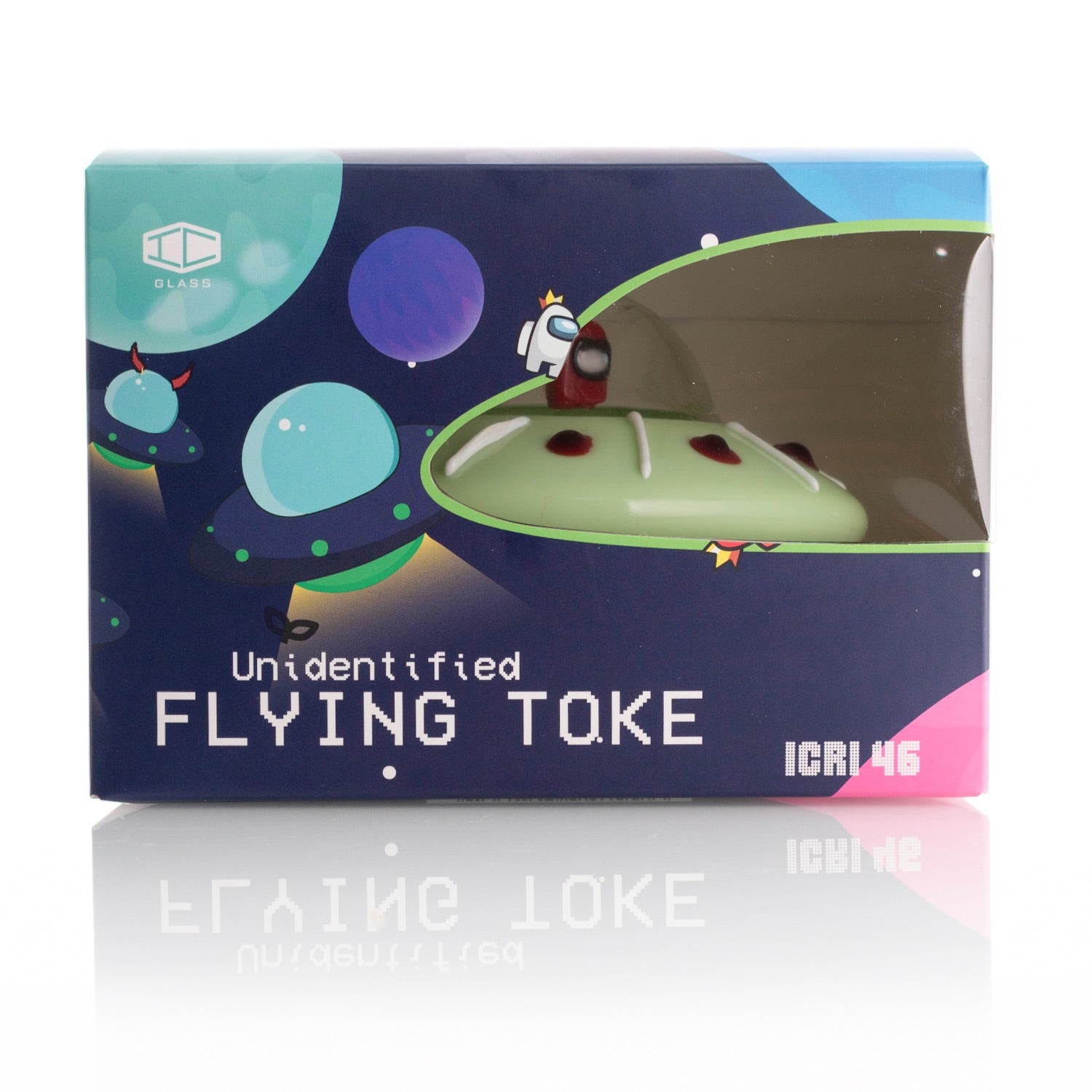 IC GLASS - Unidentified Flying Toke  Dab Rig | Assorted 3 Colors