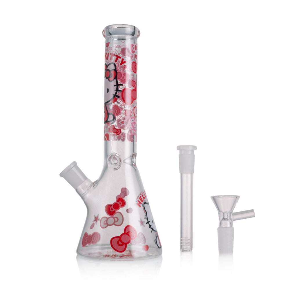 KICKBACK GLASS – Clear Cute Kitty Beaker Bong | Wholesale Glass Water Pipe