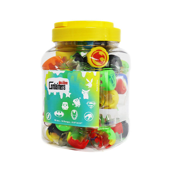 GLASS SILICONE CONTAINERS- 70CT PER JAR