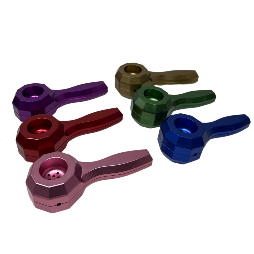 Shop the Hexagon Honey Puff Hand Pipe with magnetic closer and built-in screen. Durable glass design for smooth hits and easy portability.