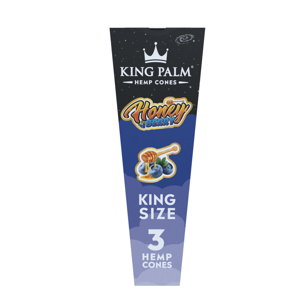 King Palm - Hemp Cones | KING Size  3-Hemp cones| 30Packs/Display | Squeeze & POP | WR10