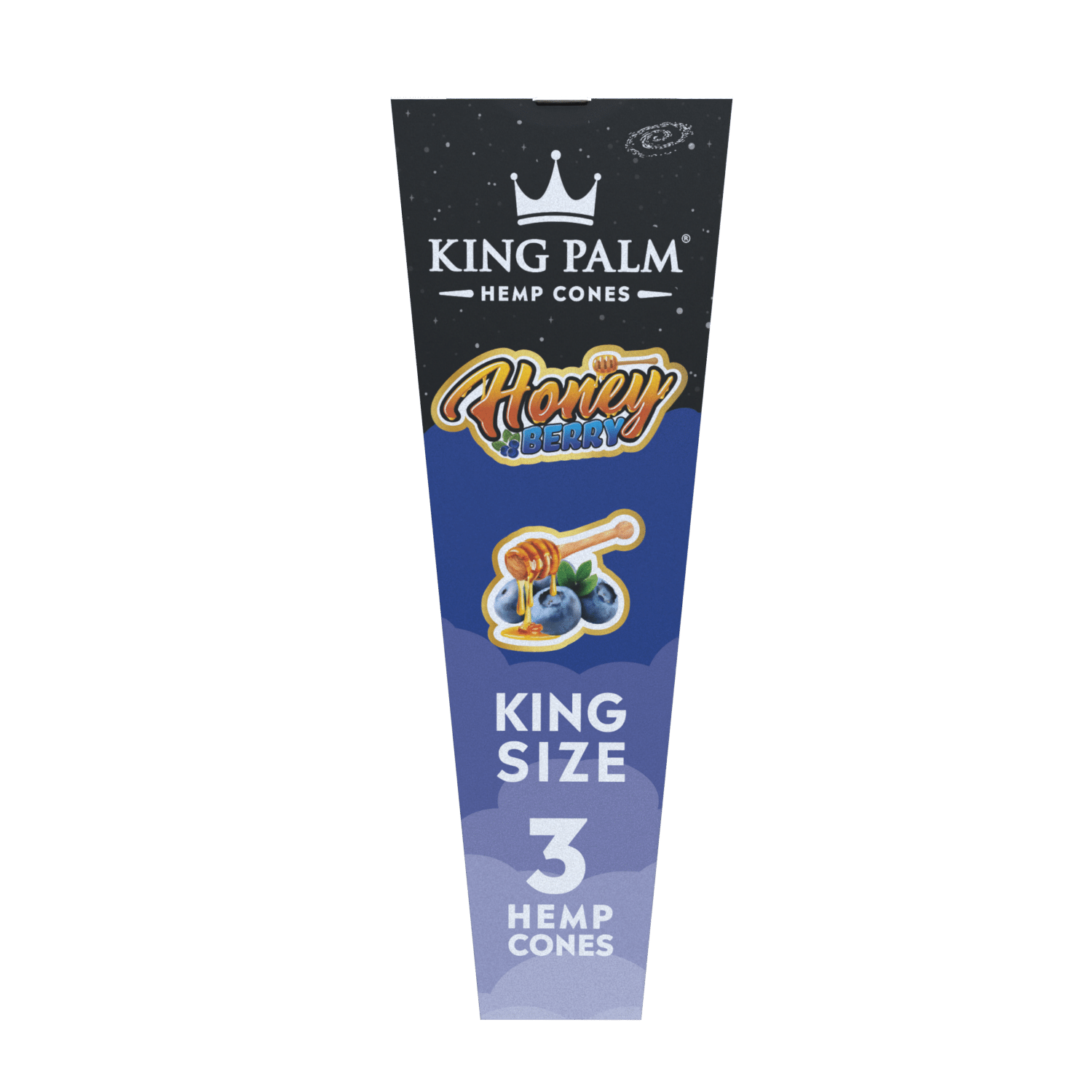 King Palm - Hemp Cones | KING Size  3-Hemp cones| 30Packs/Display | Squeeze & POP | WR10