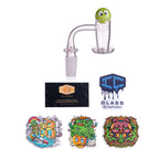IC Glass - Herron | 14mm 90D Quartz Banger | Includes Carb Cap, Terp Balls & Sticker | 5 Colors