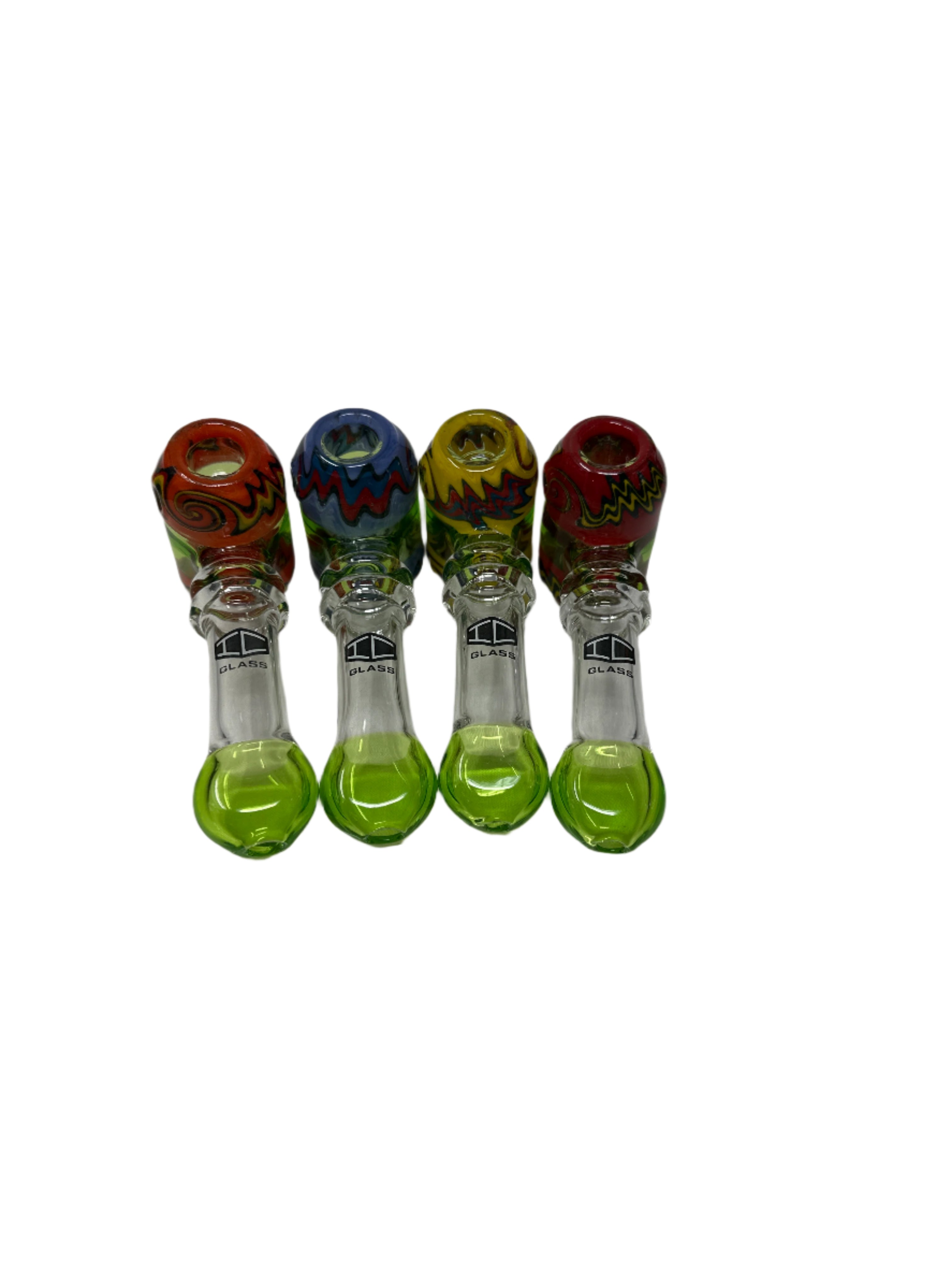 IC Glass Hammer Style Pipe with Screen | See-Through Design |ICHP3076