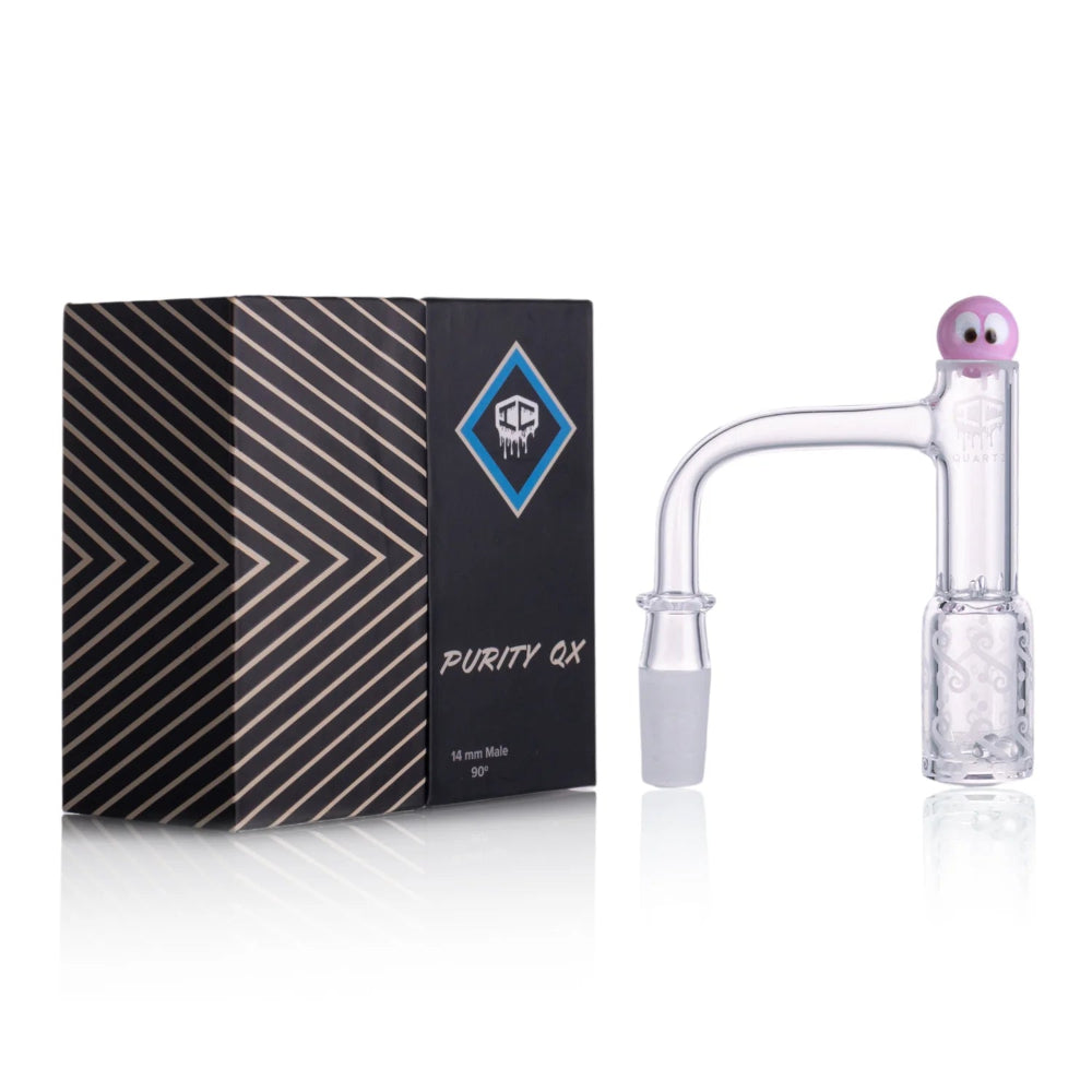 IC Quartz - Purity QX | 14mm 90° Banger | Includes Carb Cap & Terp Balls | 6 Colors Main image