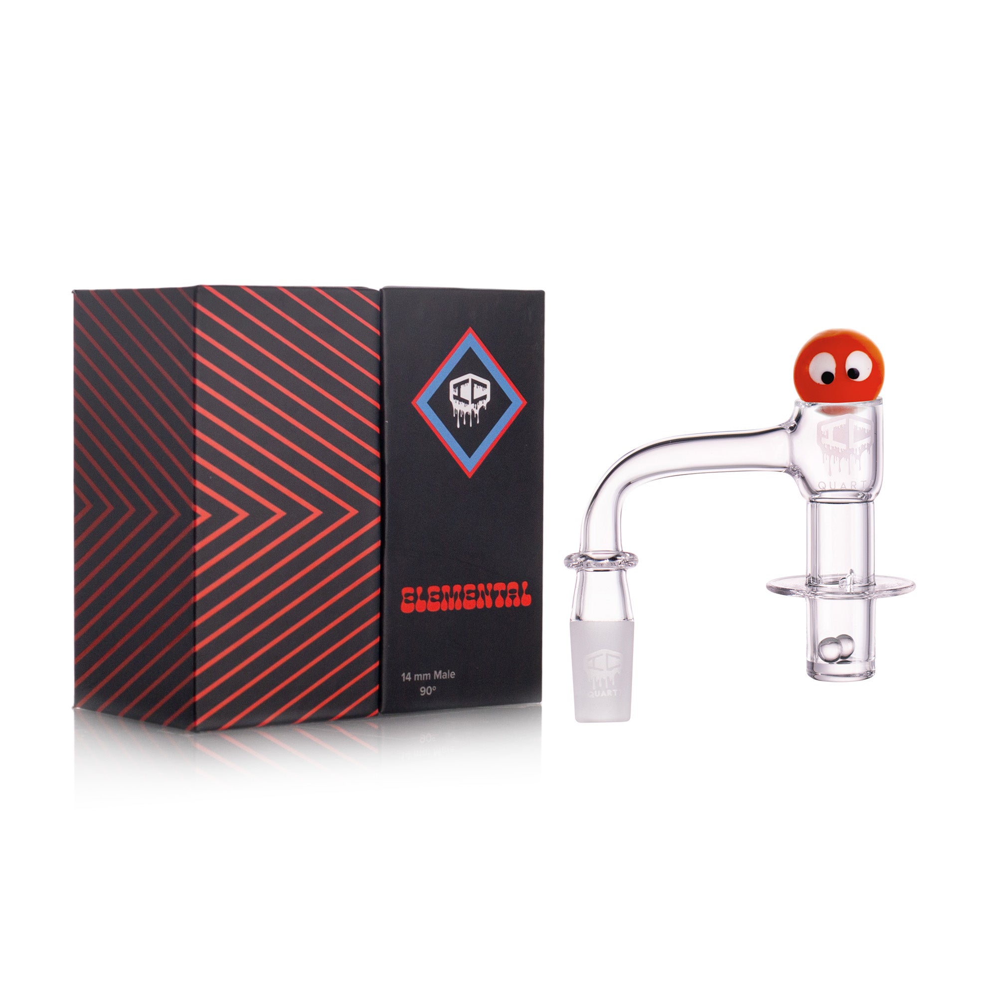 IC Quartz - Elemental | 14mm 90D Banger | Includes Terp Ball Graber | 5 colors