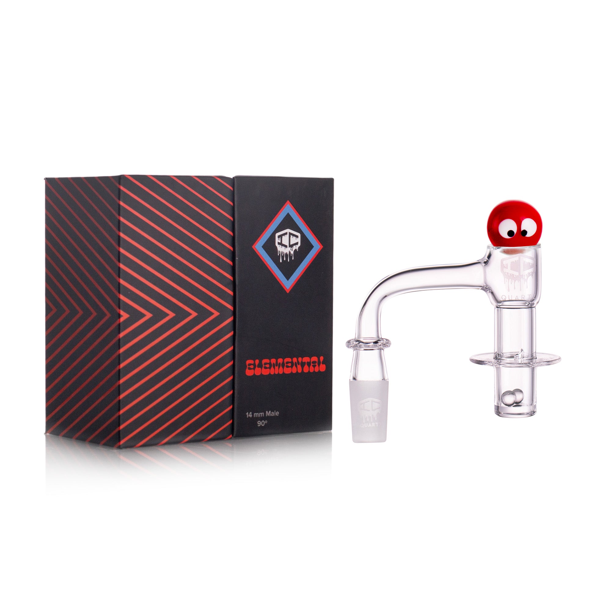 IC Quartz - Elemental | 14mm 90D Banger | Includes Terp Ball Graber | 5 colors Main image