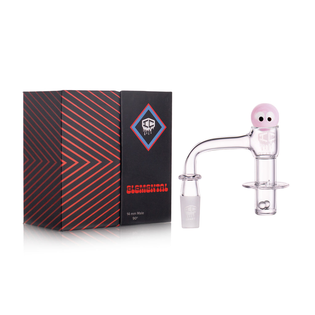 IC Quartz - Elemental | 14mm 90D Banger | Includes Terp Ball Graber | 5 colors