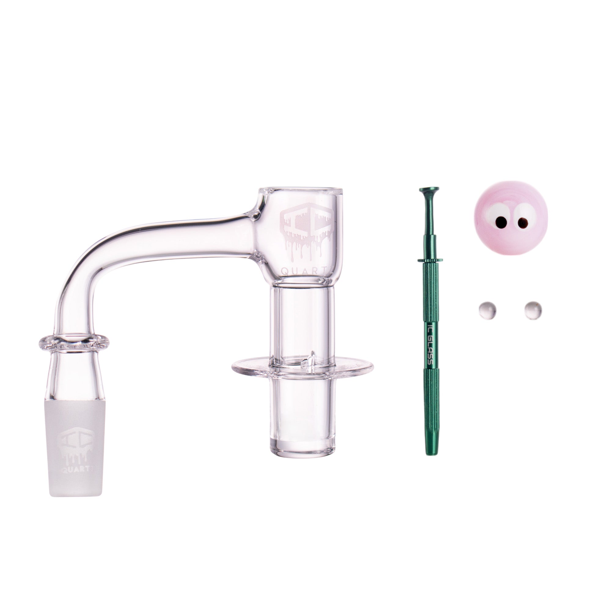 IC Quartz - Elemental | 14mm 90D Banger | Includes Terp Ball Graber | 5 colors