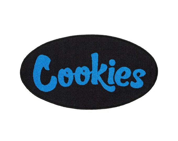 Cookies Rug Original Mint Logo Oval Black with Blue Logo Main image