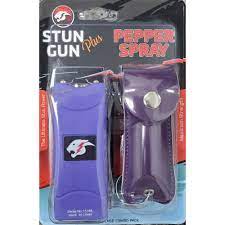 Stun Gun Plus - Pepper Spray | Self Defense | Combo Pack | Assorted 4 Colors