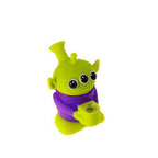 Silicone - 3 Eyed Alien | Bong with Glass Screen Bowl | Single Unit