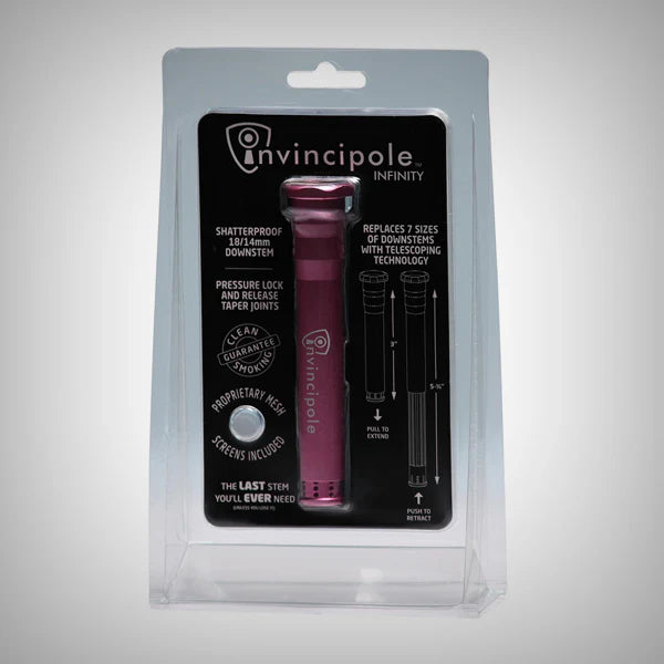 INVINCIPOLE INFINITY - 18/14mm Downstem | Shatterproof | Assorted 5 Colors