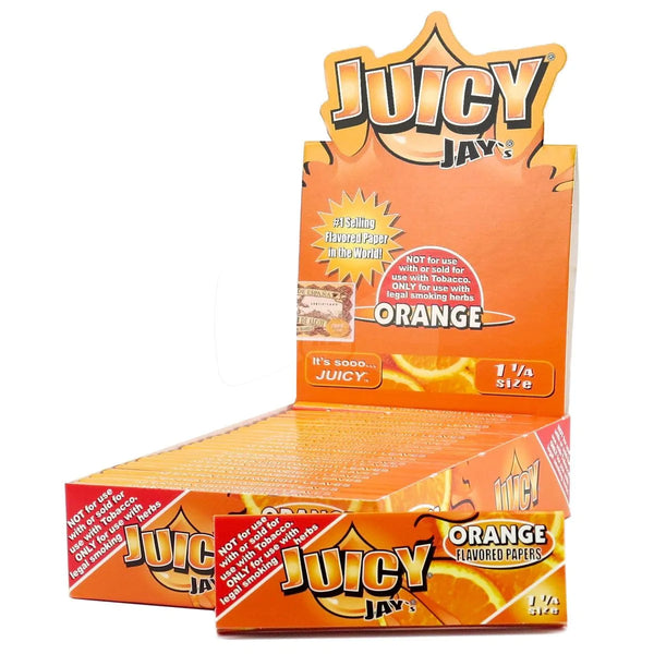 Juicy Jay's 1.25n Pure Hemp Rolling Papers Various Flavors- 24CT Per Box