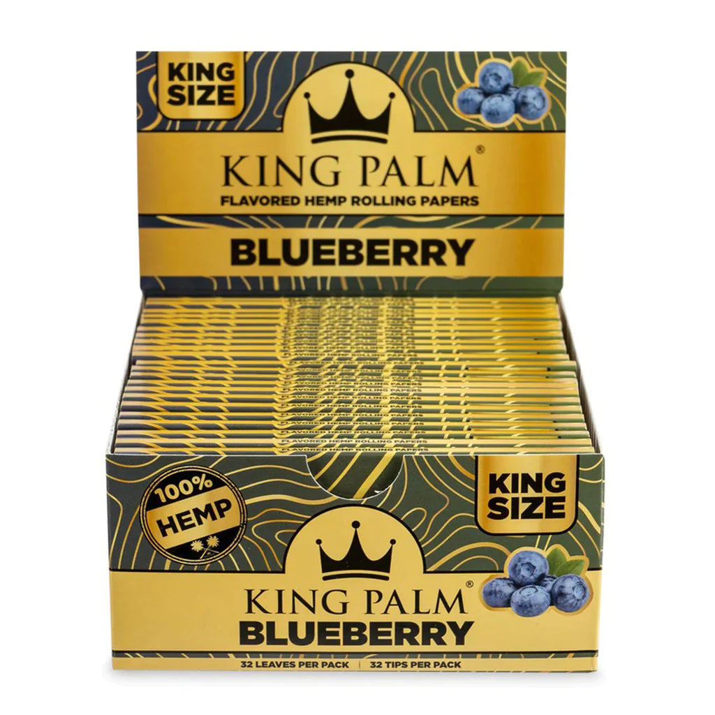 King Palm Flavored Hemp Rolling Papers - King Size | 22 Booklet Per Box