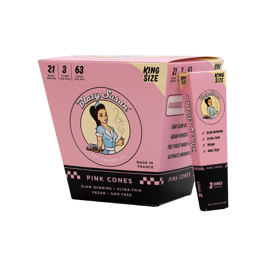 BLAZY SUSAN CONES - KING SIZE | 21 Pack/Box | 3 Cones/Pack | 63 Cones/Box Secondary image