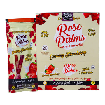 Rose Palms King Size- Original- 20 count display- 2 per pouch + Filler Stick