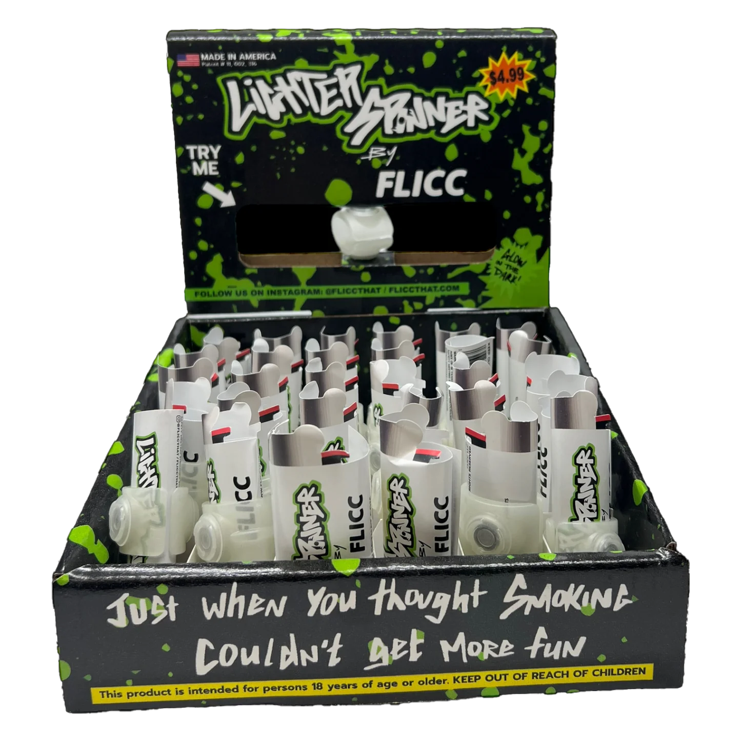 Lighter Spinner - Glow in the dark | 30 Units / Display Main image