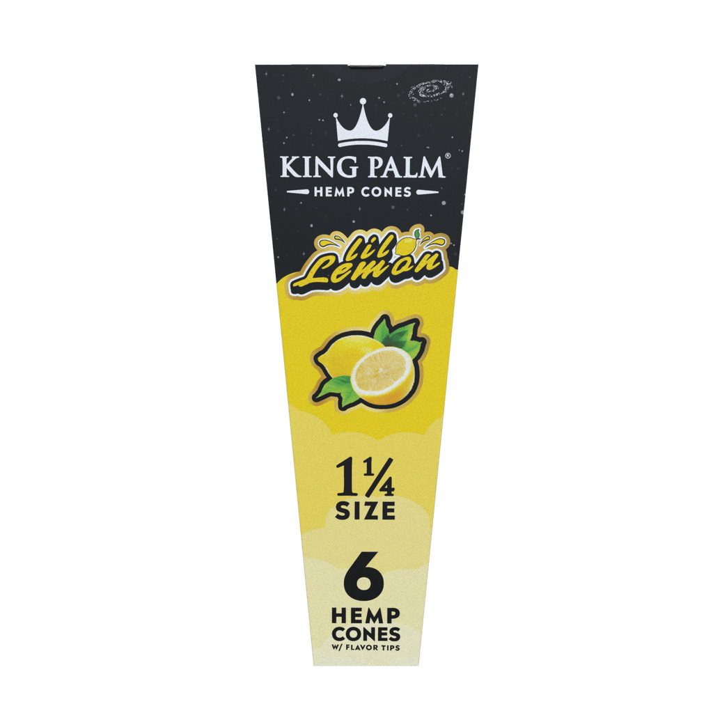 King Palm - Hemp Cones | 1 1/4 Size  6-Hemp cones| 30Packs/Display | Squeeze & POP | WR09