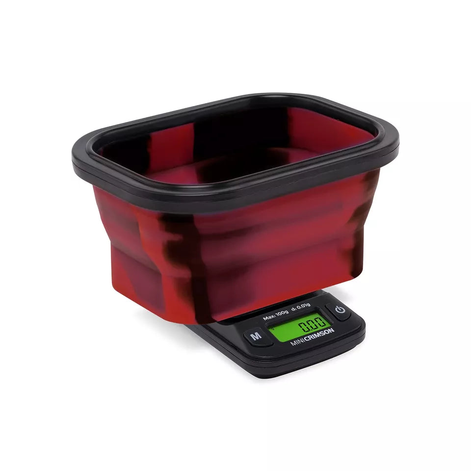 Truweigh Mini Crimson Scale - 100g x 0.01g with Collapsible Bowl