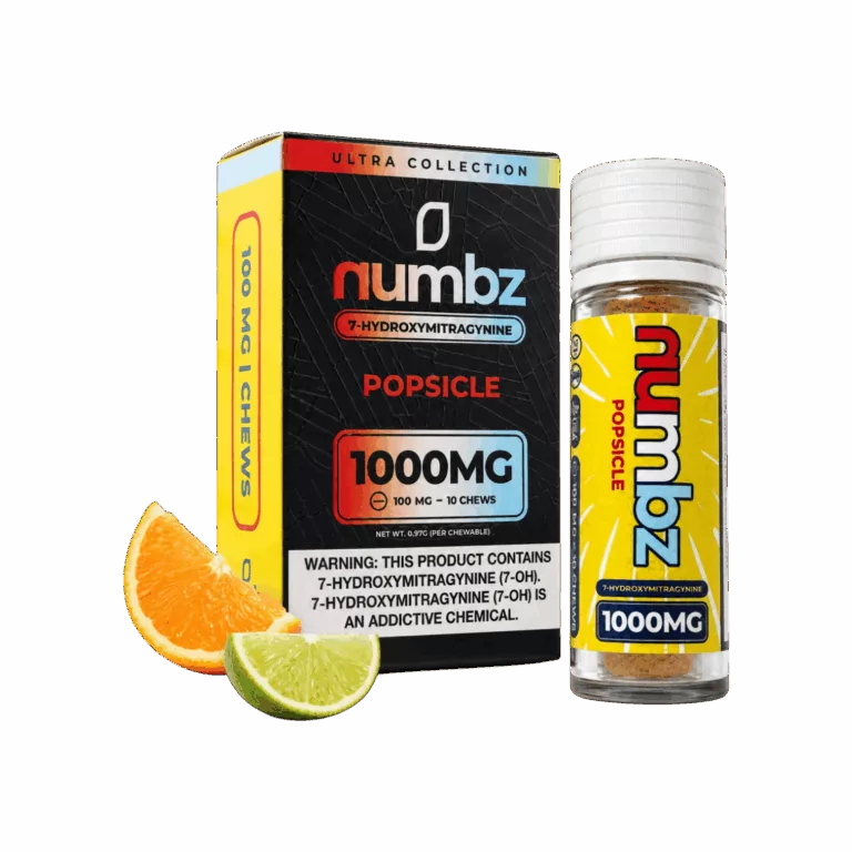 Numbz 7-Hydroxymitragynine Chewables  | 10 Count | 1000MG Box