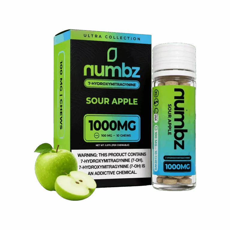 Numbz 7-Hydroxymitragynine Chewables  | 10 Count | 1000MG Box Main image