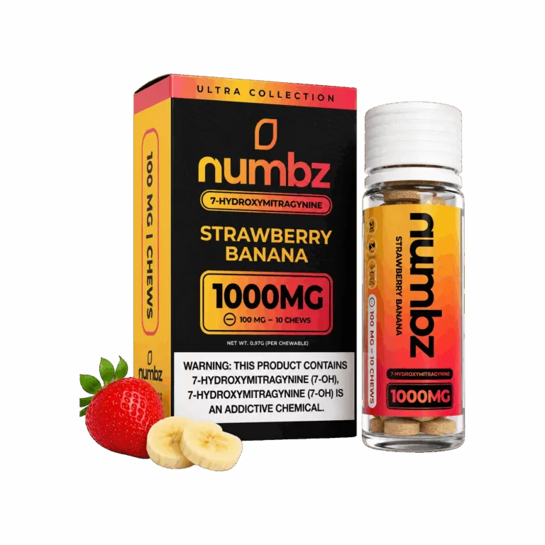Numbz 7-Hydroxymitragynine Chewables  | 10 Count | 1000MG Box