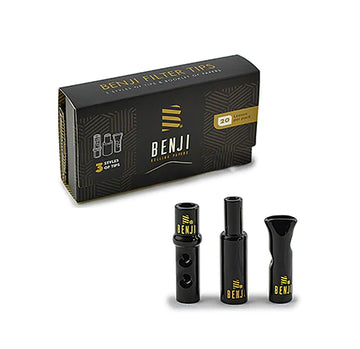 BENJI FILTER TIPS - 3 Styles of Tips| Booklet of Papers| Display of 10