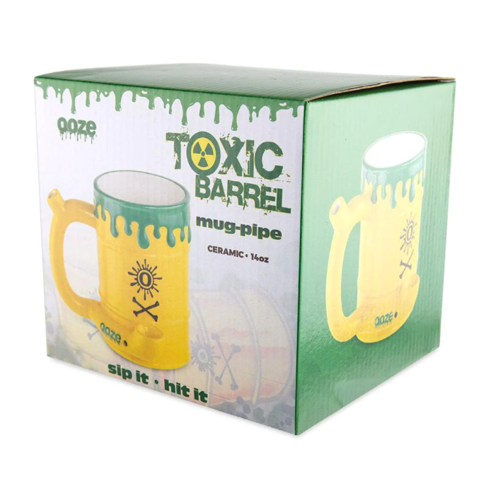 Ooze Ceramic Mug Pipe Toxic Barrel Water Pipe
