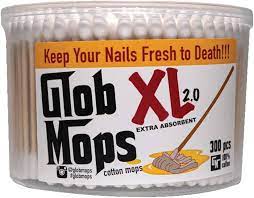 package of Glob Mops XL 2.0 extra absorbent cotton swabs with paper sticks on a white background. Main image